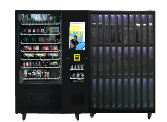 Buy 2 in 1 Smart Locker Rackets Vending Machine with Card Reader Suitable for Gyms and Sport Court online manufacture