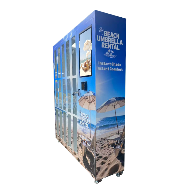 Smart Beach Umbrella Rental Vending Machine with Card Reader for Resorts & Beachfront Venues