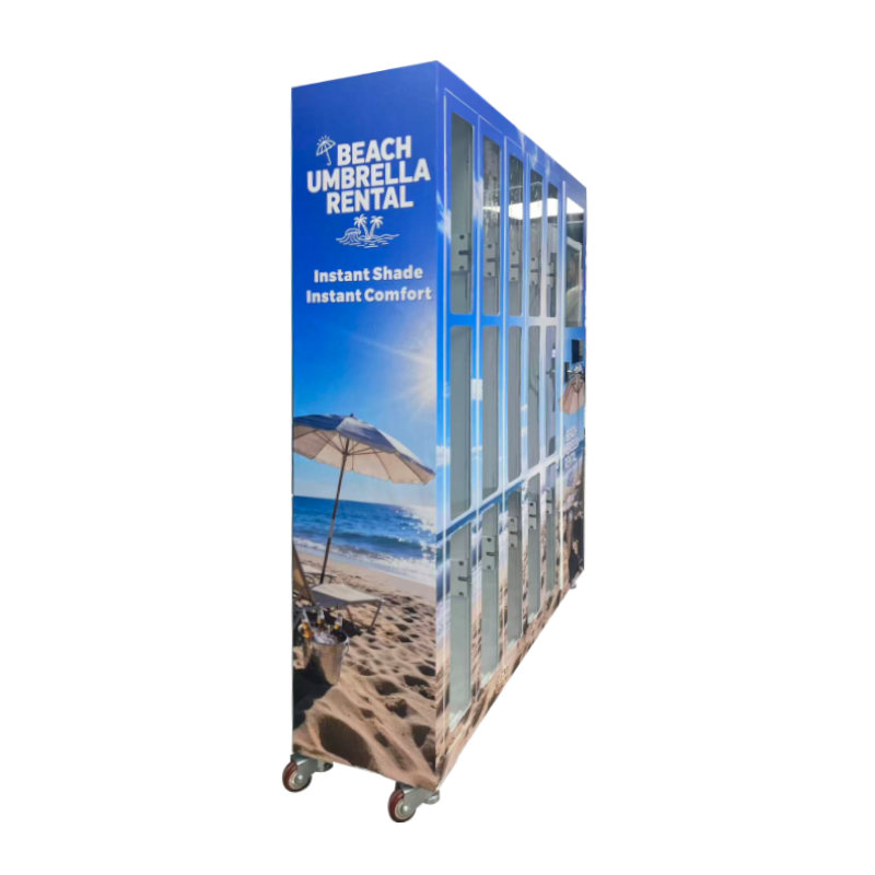 Smart Beach Umbrella Rental Vending Machine with Card Reader for Resorts & Beachfront Venues