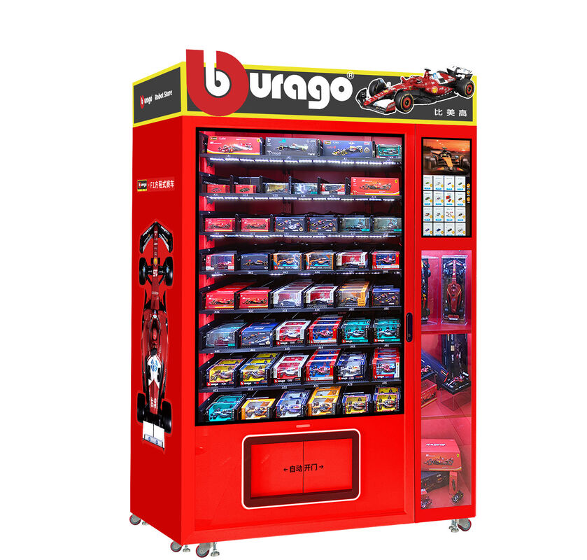 F1 Car Model Toy Vending Machine With Transparent Display Cabinet and Elevator for Shopping Malls