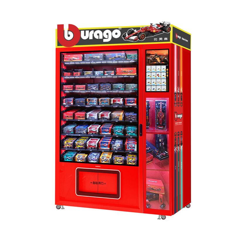 F1 Car Model Toy Vending Machine With Transparent Display Cabinet and Elevator for Shopping Malls