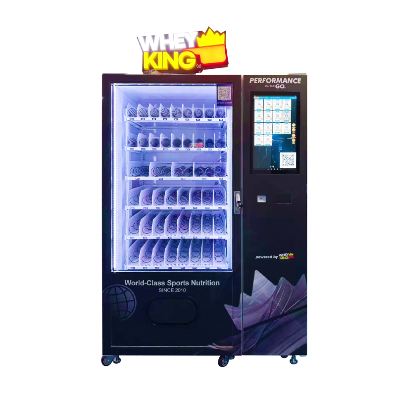 Gym Vending Machine with Side Locker: All-in-Step Beverage & Supplement Locker Vending Machine