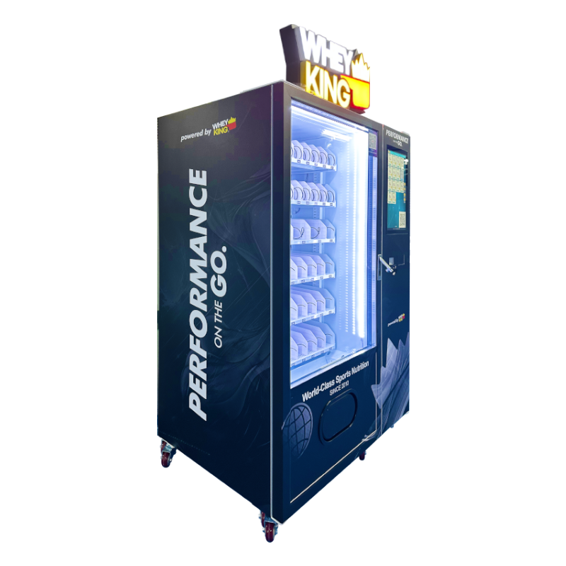 Gym Vending Machine with Side Locker: All-in-Step Beverage & Supplement Locker Vending Machine