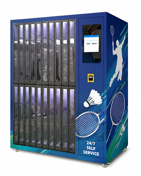 Smart Badminton Racket Rental Locker Vending Machine for Badminton Clubs and Sports Centers
